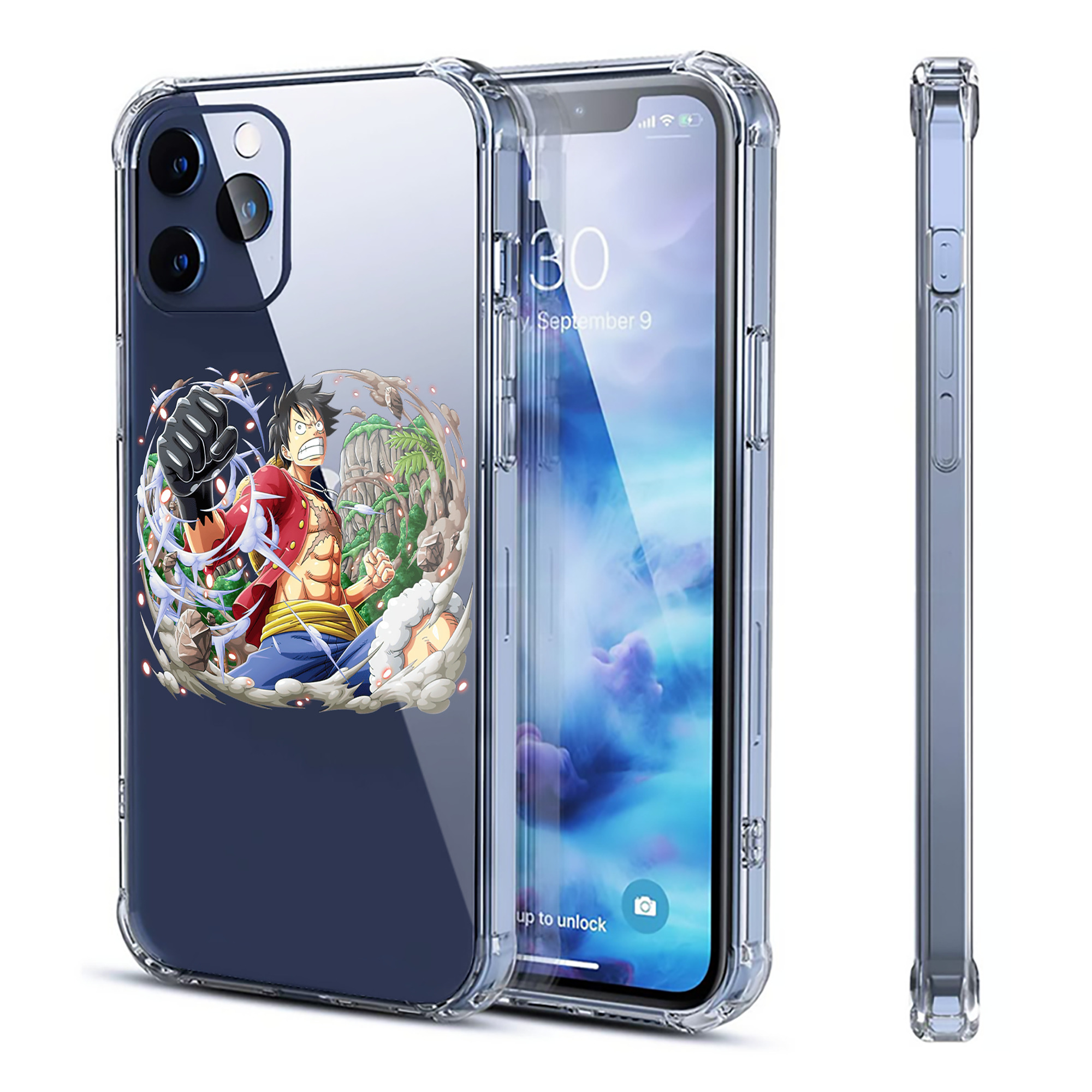 （画像用） ワンピース モンキー・D・ルフィ ONE PIECE Monkey D. Luffy 【iPhone 12シリーズ対応】透明スマホケース（クリアソフトケース）